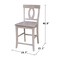 International Concepts Cosmo Counter Height Stool, 24" Seat Height, Washed Gray Taupe S09-1702 - alternate 9